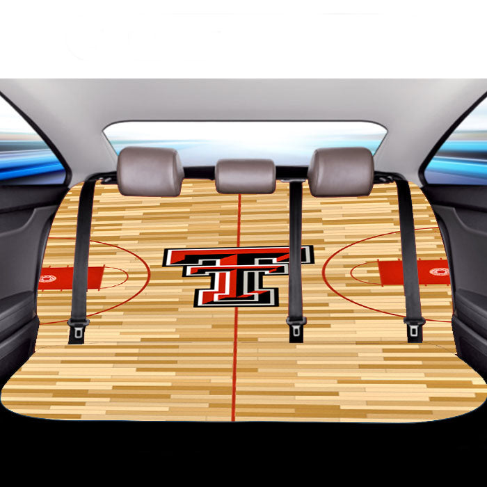 Texas Tech Red Raiders Basketball Team Court Wallpaper Car Back Rear Seat Covers