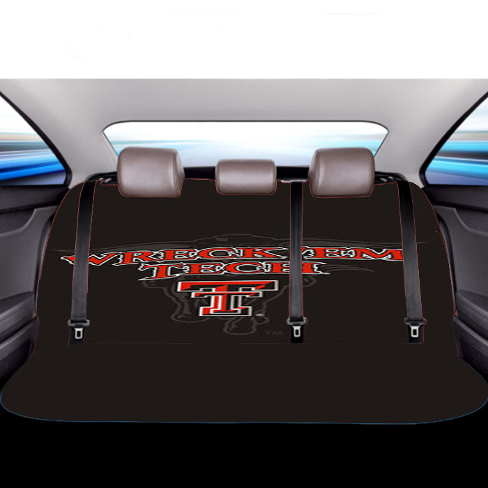 Texas Tech Red Raiders Logo Car Back Rear Seat Covers