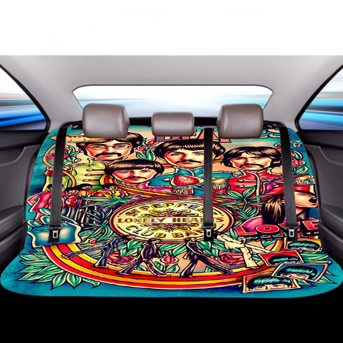The Beatles Poster Vintage Car Back Rear Seat Covers