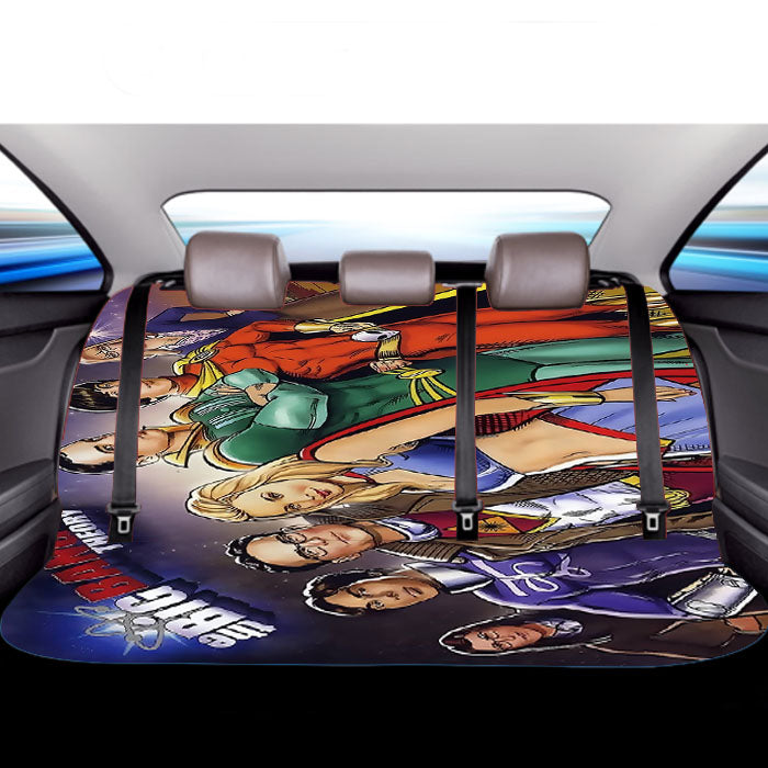The Big Bang Theory Cartoon Wallpaper Car Back Rear Seat Covers