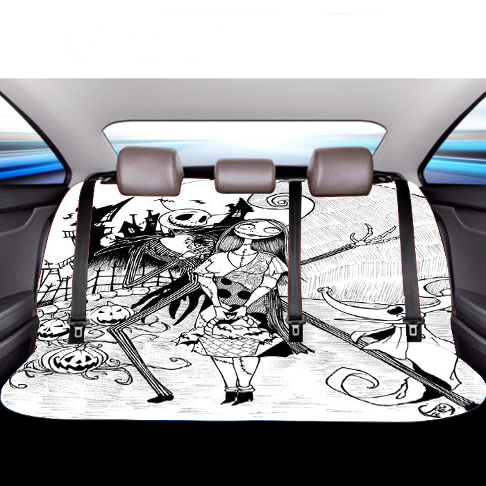 The Nightmare Before Christmas Sketch Car Back Rear Seat Covers