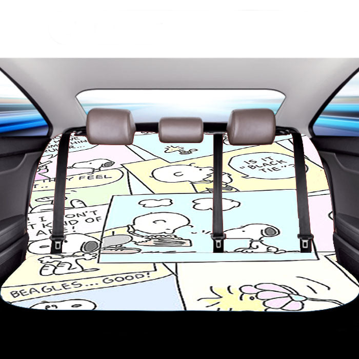 The Peanuts Comic Car Back Rear Seat Covers