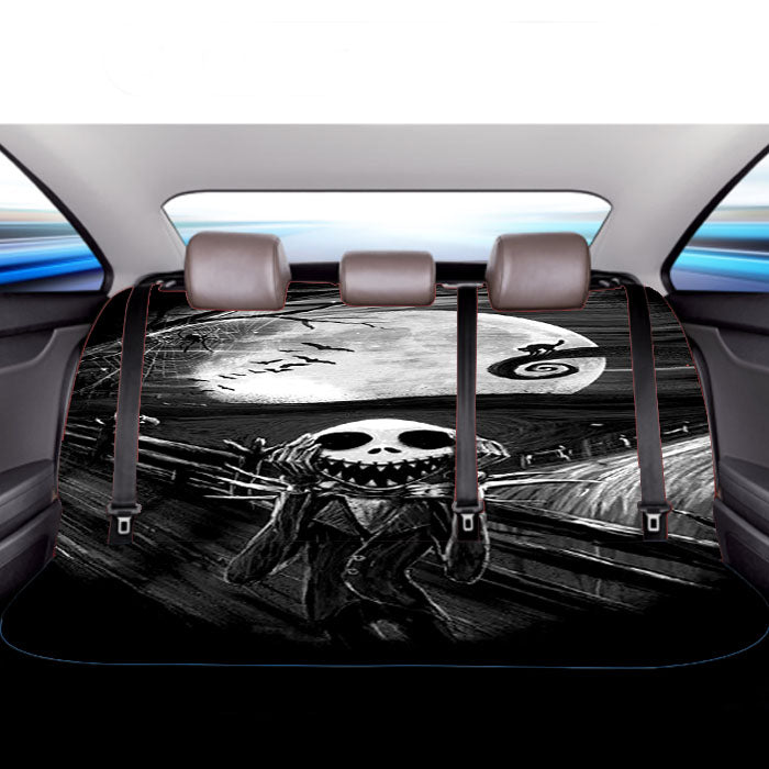 The Scream Nightmare Before Christmas Black Car Back Rear Seat Covers
