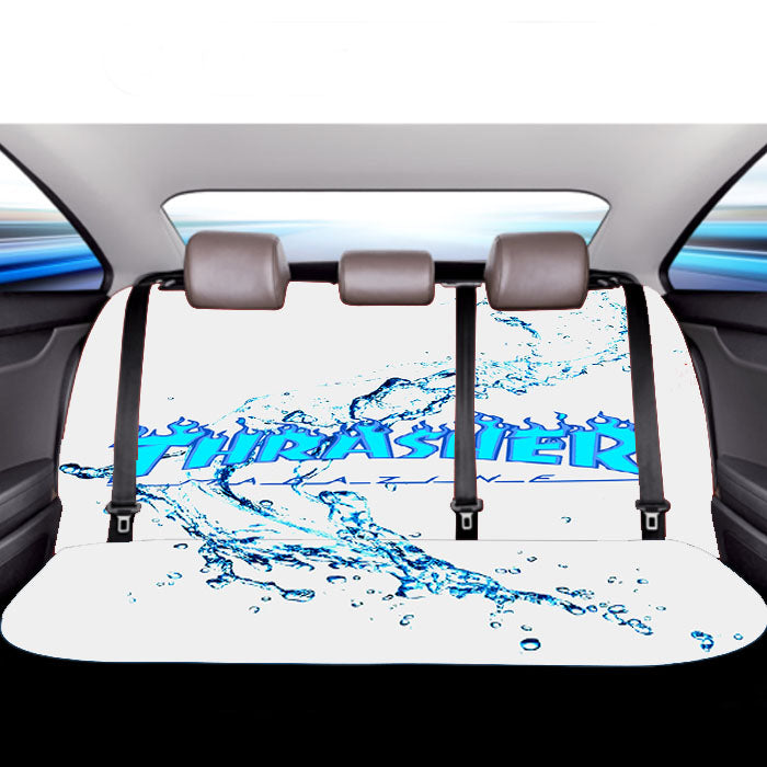 Thrasher Blue Water Splash Car Back Rear Seat Covers
