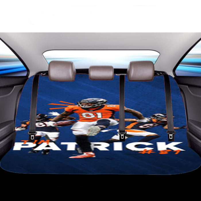 Tim Patrick Denver Broncos Car Back Rear Seat Covers