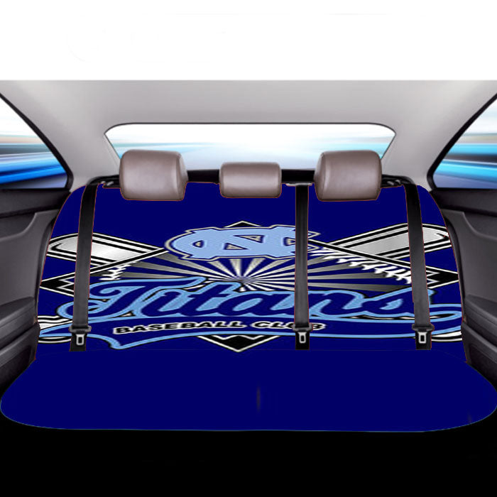 Titans Baseball Logo Blue Car Back Rear Seat Covers