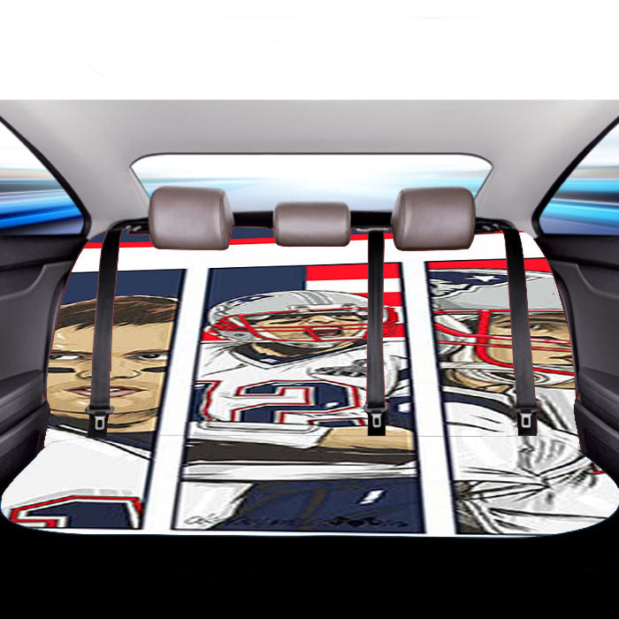 Tom Brady Patriots Nfl Car Back Rear Seat Covers