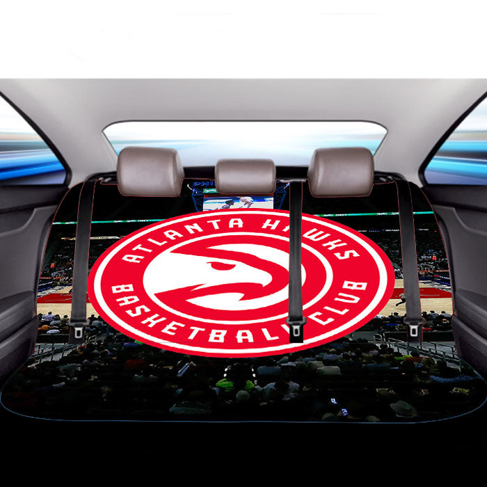 Top Atlanta Hawks Court Wallpaper Car Back Rear Seat Covers