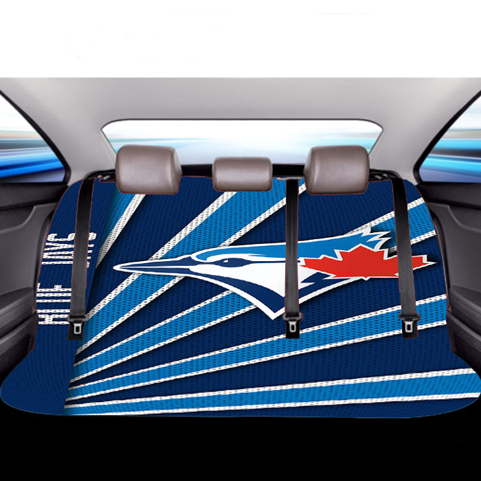 Toronto Blue Jays Stripe Wallpaper Car Back Rear Seat Covers