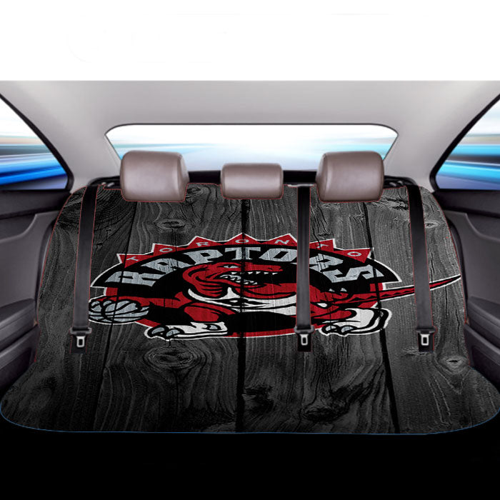 Toronto Raptors Nba Logo Dark Wood Wallpaper Car Back Rear Seat Covers
