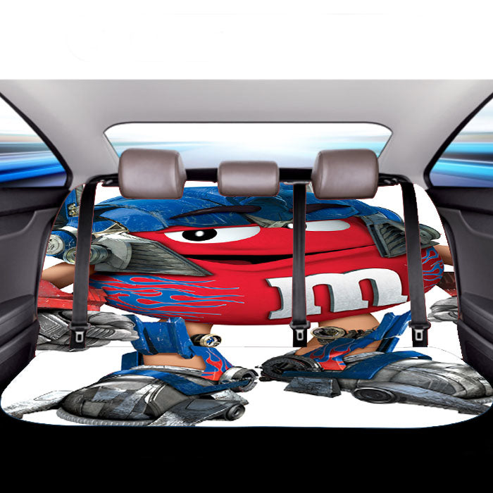 Transformer M&M Mascot Red Car Back Rear Seat Covers