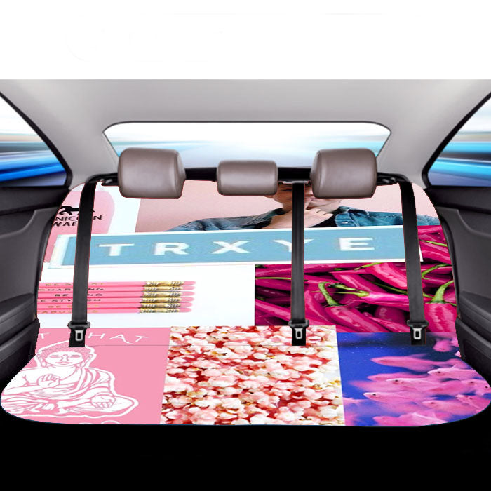 Troye Sivan Vintage Noise Collage Car Back Rear Seat Covers