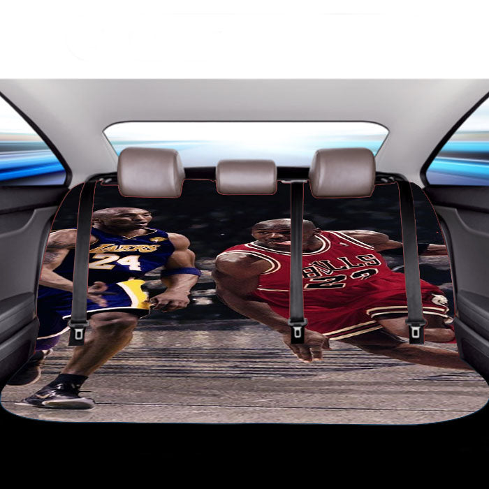 Two Legend Jordan Vs Kobe Nba Car Back Rear Seat Covers