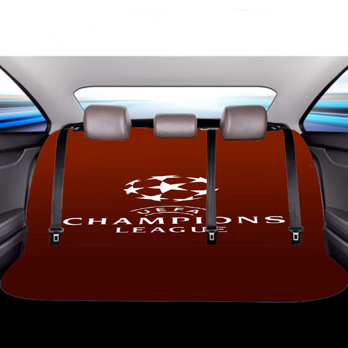 Uefa Champions League Football Logo Wallpaper Car Back Rear Seat Covers