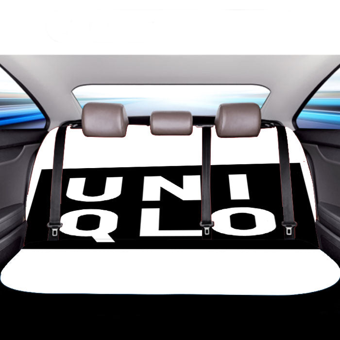 Uniqlo Logo Black Car Back Rear Seat Covers