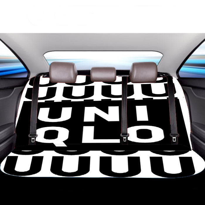 Uniqlo Logo X U Black Car Back Rear Seat Covers