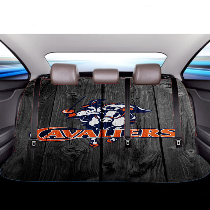 University Of Virginia Cavaliers Logo Dark Wood Wallpaper Car Back Rear Seat Covers