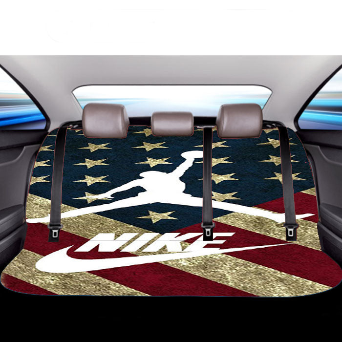 Us Flag Nike Jordan Car Back Rear Seat Covers