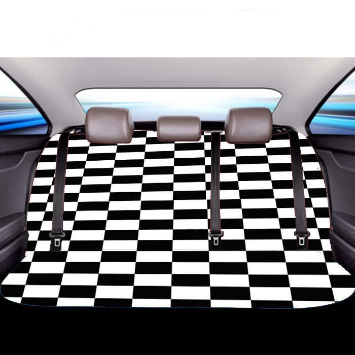 Vans Black And White Squares Car Back Rear Seat Covers