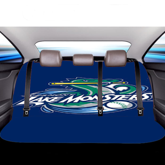 Vermont Lake Monsters Baseball Blue Car Back Rear Seat Covers