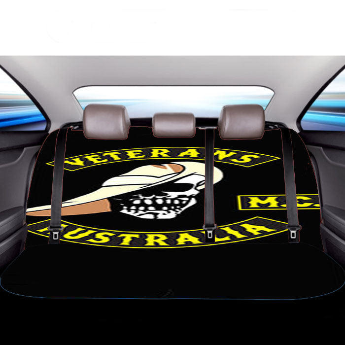 Veterans M C Australia Black Frame Car Back Rear Seat Covers