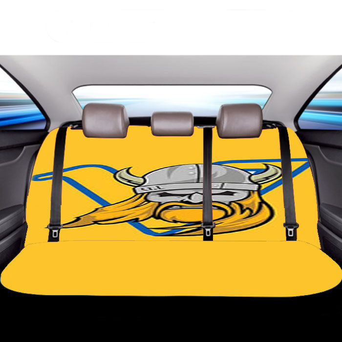 Vikings Logo Yellow Car Back Rear Seat Covers