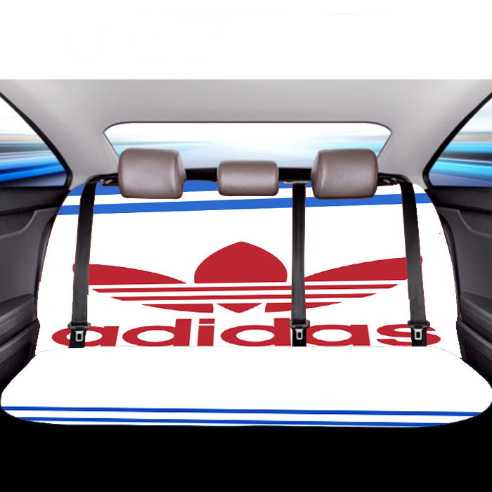 Vintage Adidas White Car Back Rear Seat Covers