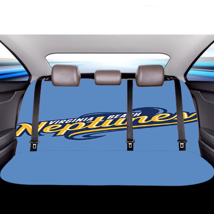 Virginia Beach Neptunes Baseball Logo Blue Car Back Rear Seat Covers