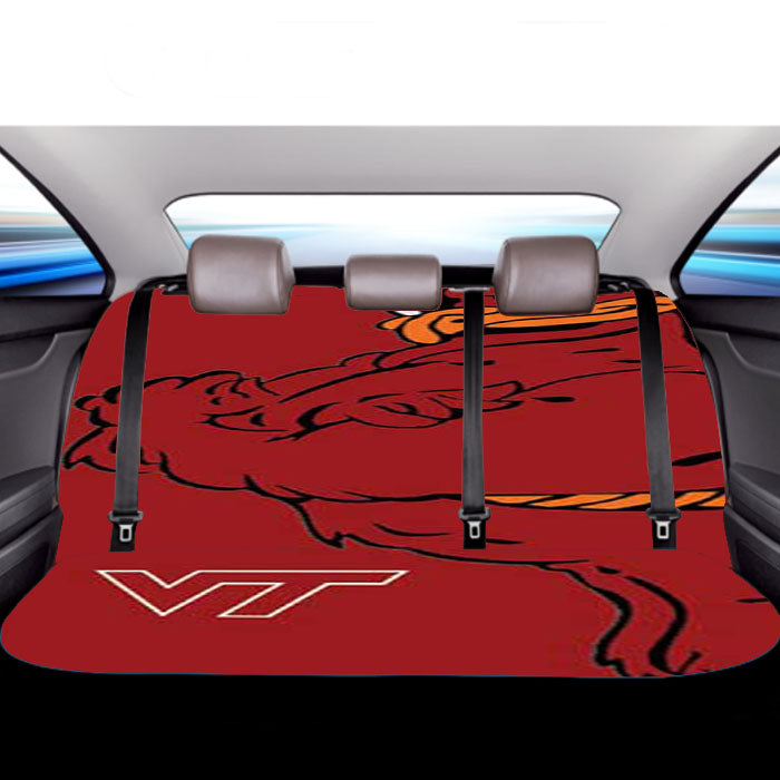 Virginia Tech Hokies Logo Big Car Back Rear Seat Covers