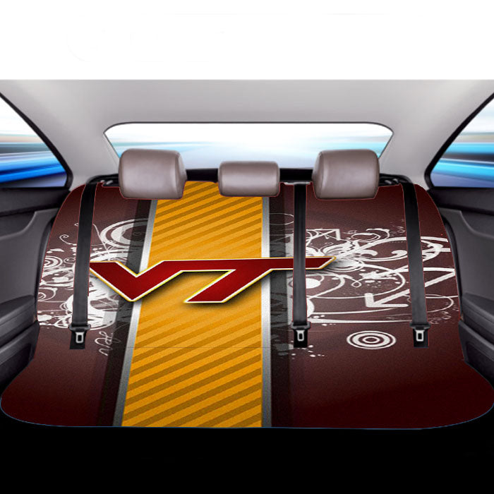 Virginia Tech Logo Wallpaper Car Back Rear Seat Covers