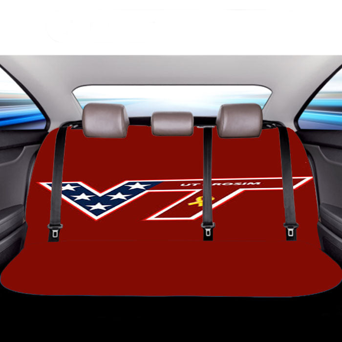 Virginia Tech Red Car Back Rear Seat Covers