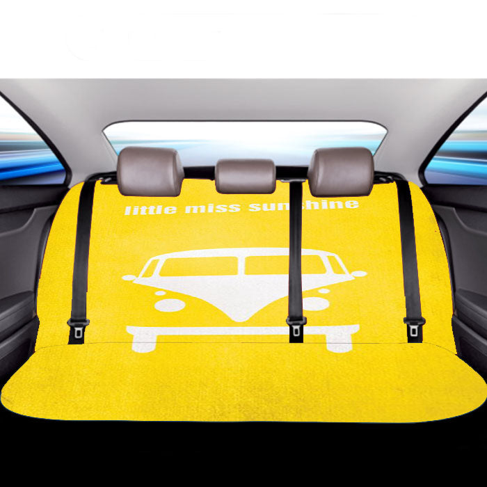 Volkswagen Yellow Car Back Rear Seat Covers