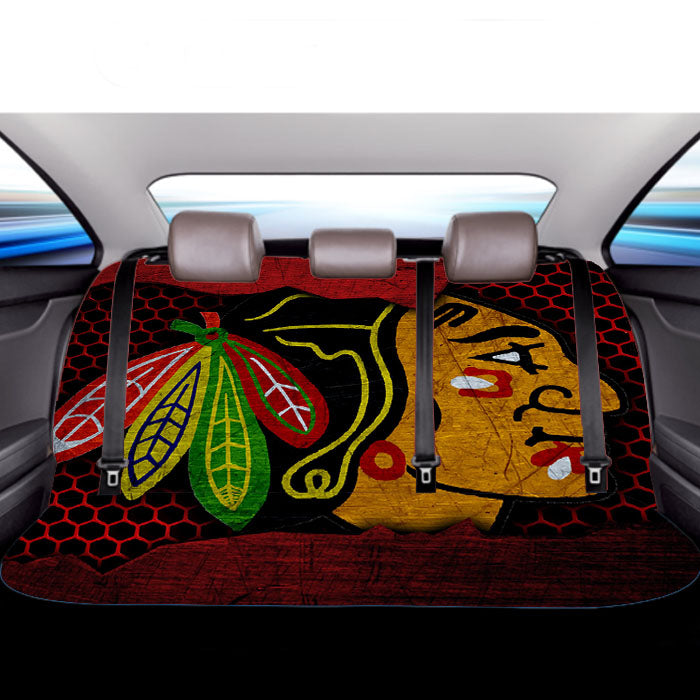 Wallpaper Sport Logo Nhl Hockey Chicago Blackhawks Car Back Rear Seat Covers
