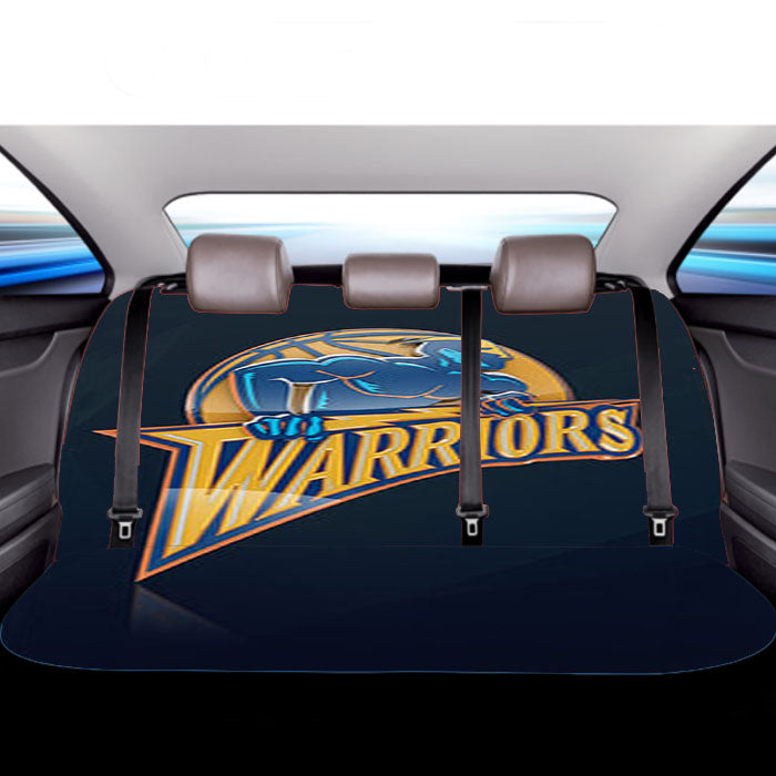 Warriors Logo Car Back Rear Seat Covers