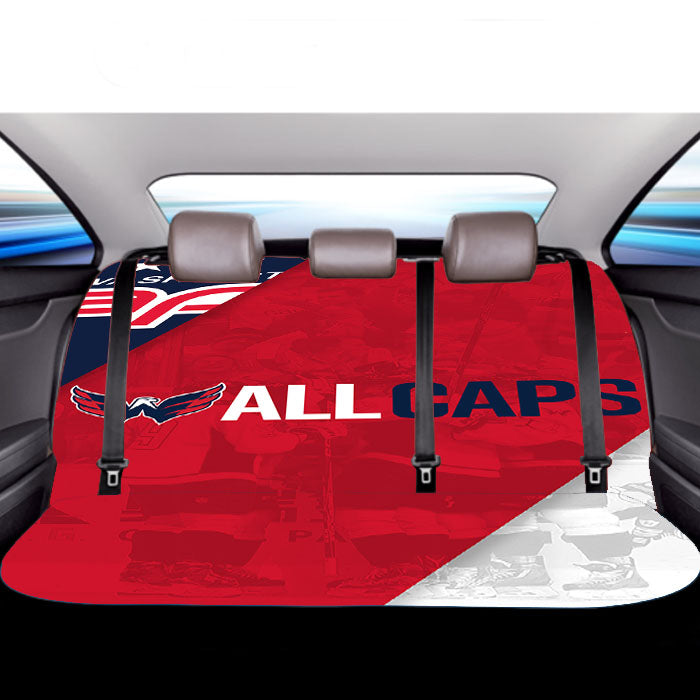 Washington Capitals All Caps Car Back Rear Seat Covers