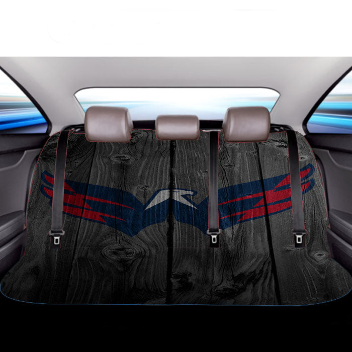 Washington Capitals Eagle Nhl Logo Dark Wood Wallpaper Car Back Rear Seat Covers