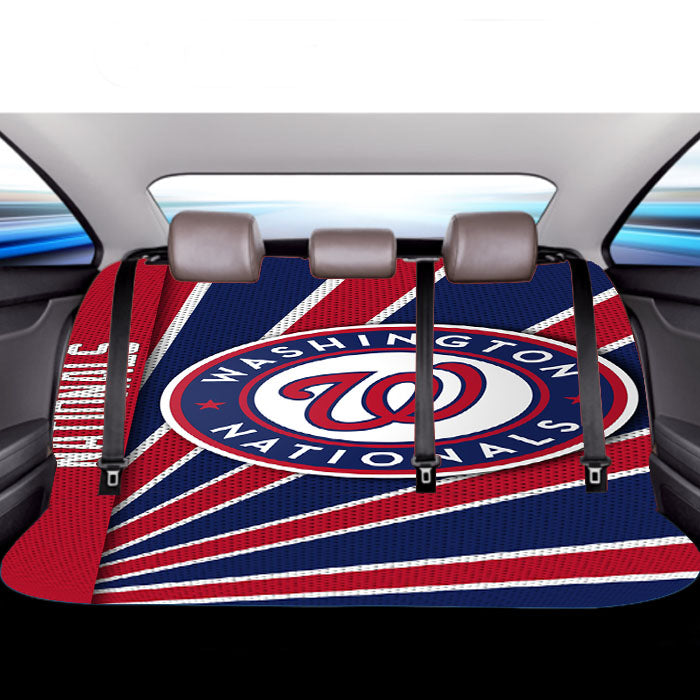 Washington Nationals Stripe Wallpaper Car Back Rear Seat Covers