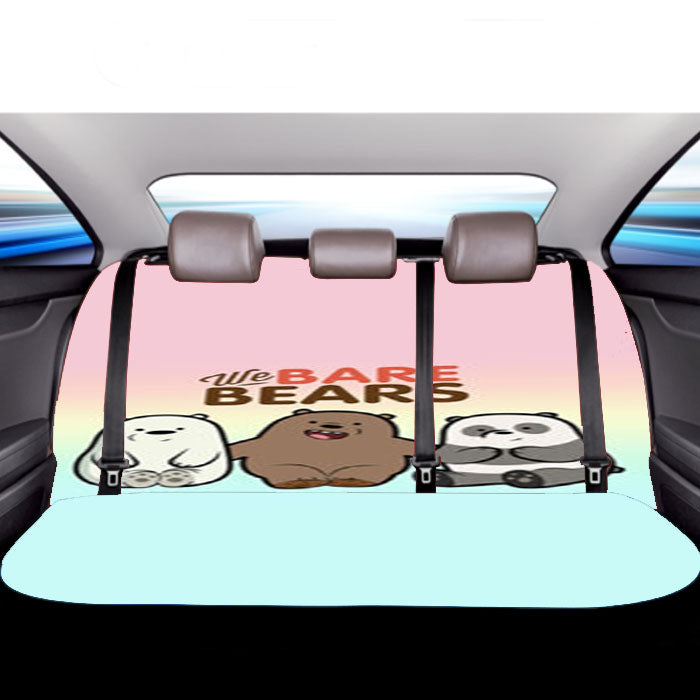 We Bare Bears Car Back Rear Seat Covers