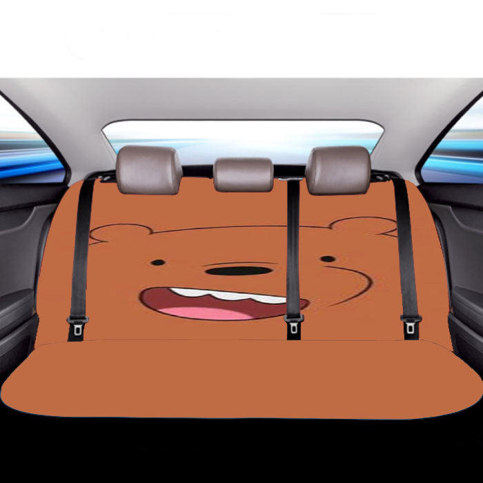 We Bare Bears Face Car Back Rear Seat Covers