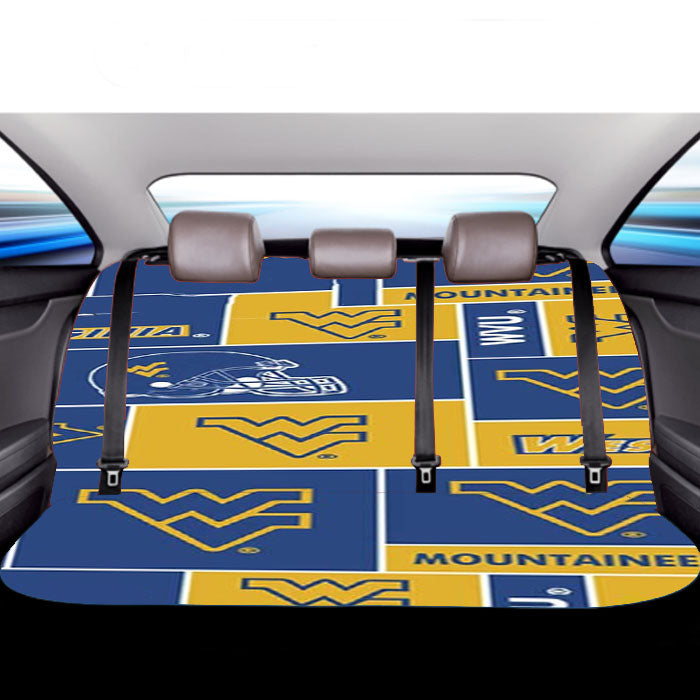 West Virginia Wvu Mountaineers Car Back Rear Seat Covers