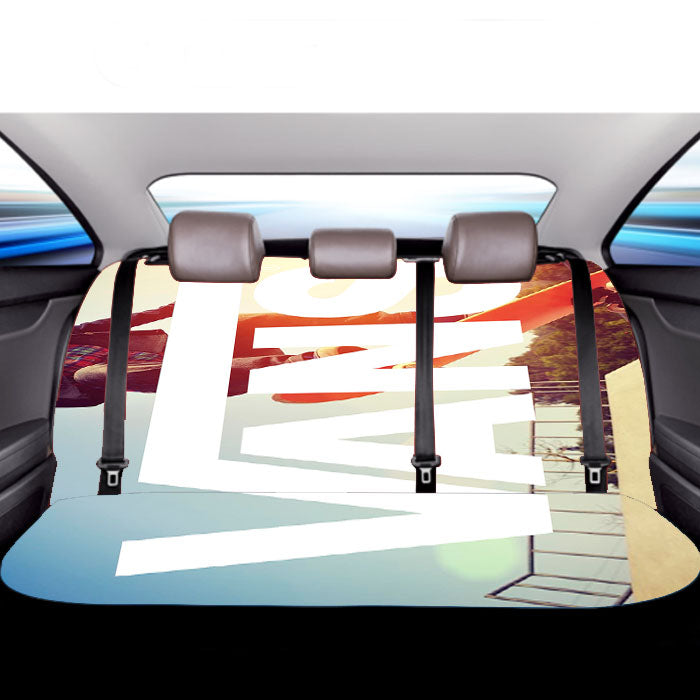 White Vans Logo Skateboarding Car Back Rear Seat Covers