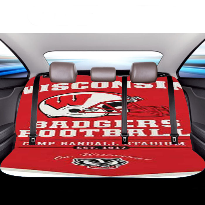 Wisconsin Badgers Champ Banner Car Back Rear Seat Covers