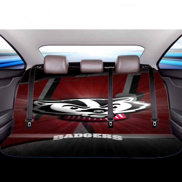 Wisconsin Badgers Logo Car Back Rear Seat Covers
