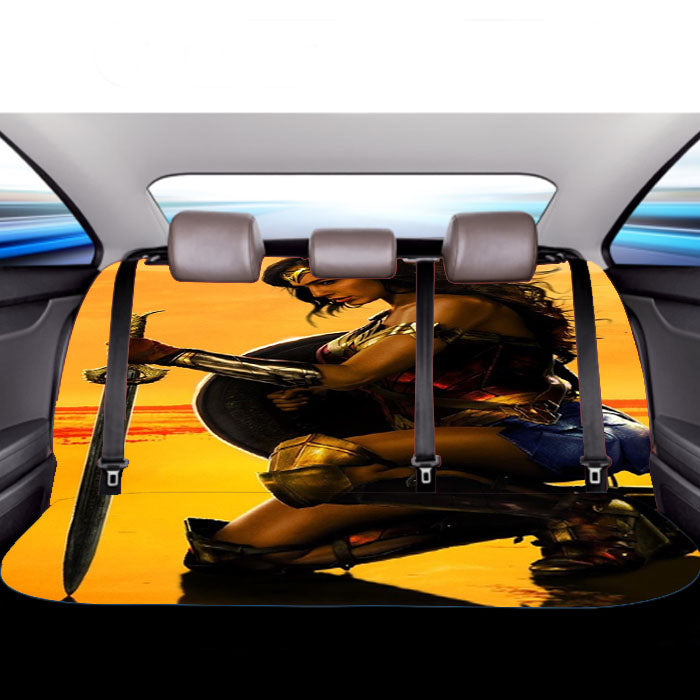 Wonder Woman Gal Gadot Car Back Rear Seat Covers