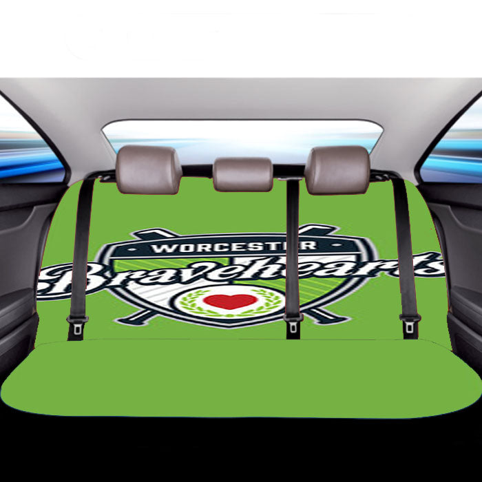 Worcester Bravehearts Baseball Logo Green Car Back Rear Seat Covers