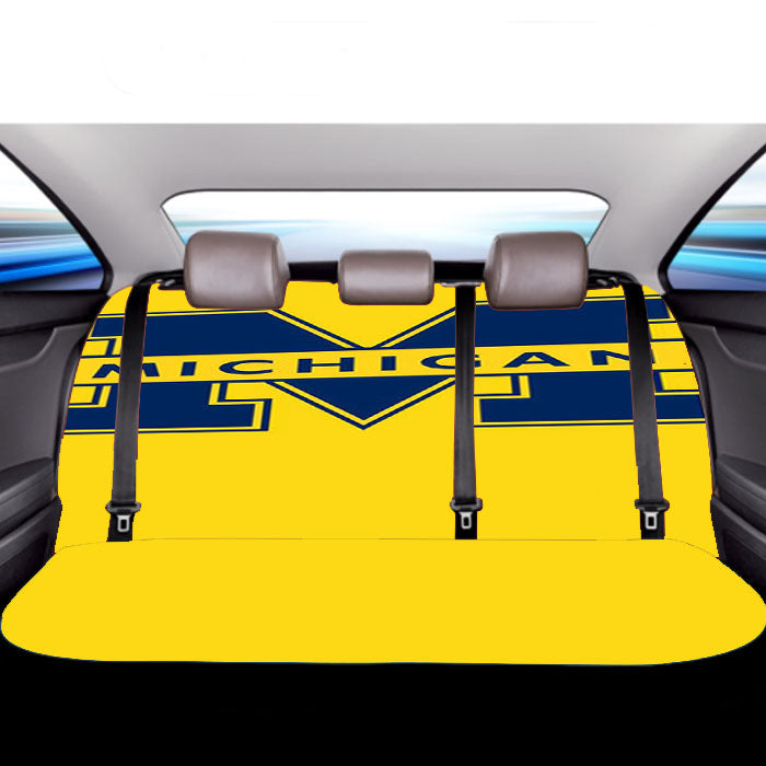Yellow Michigan Car Back Rear Seat Covers