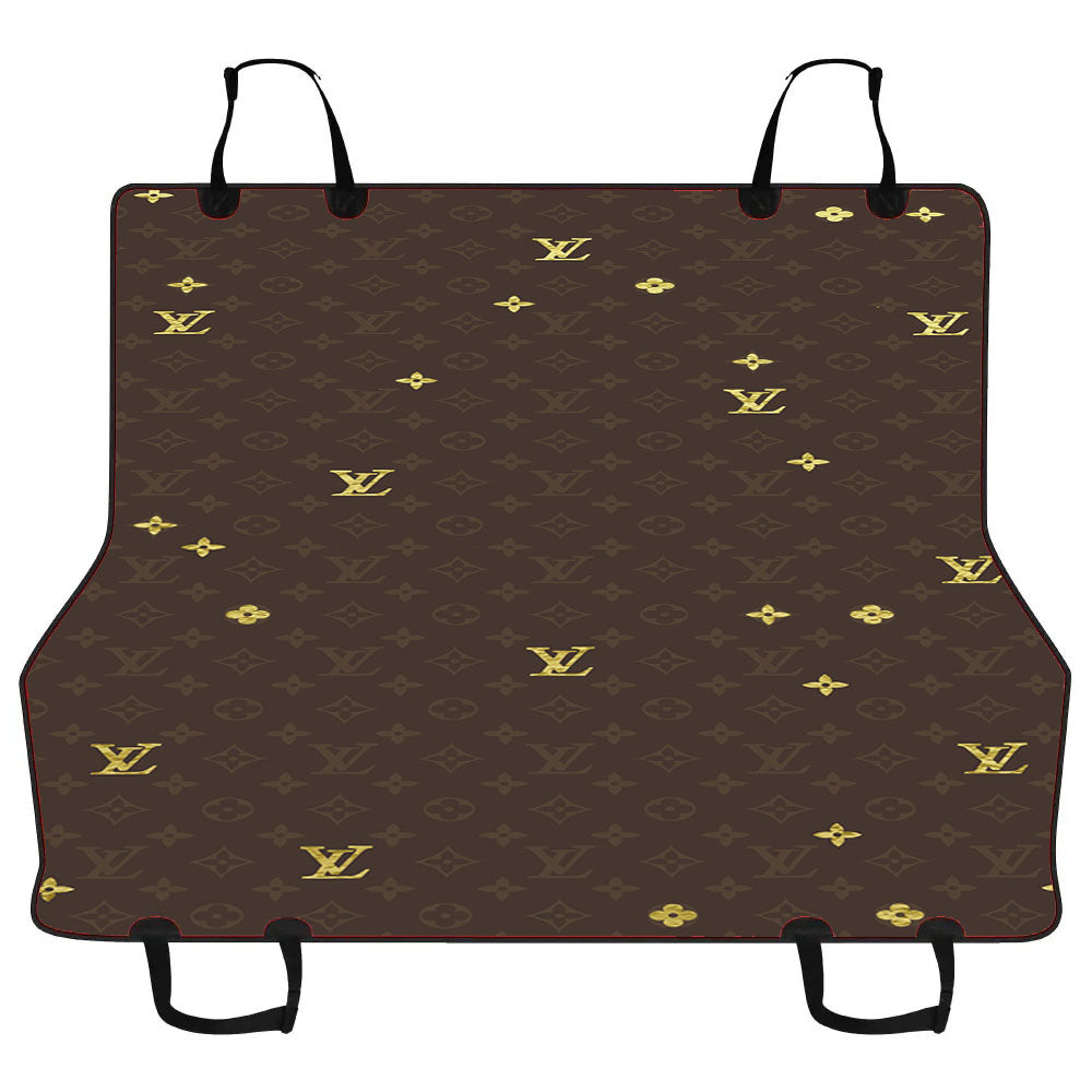 Louis Vuitton Gold Car Pet Seat Cover