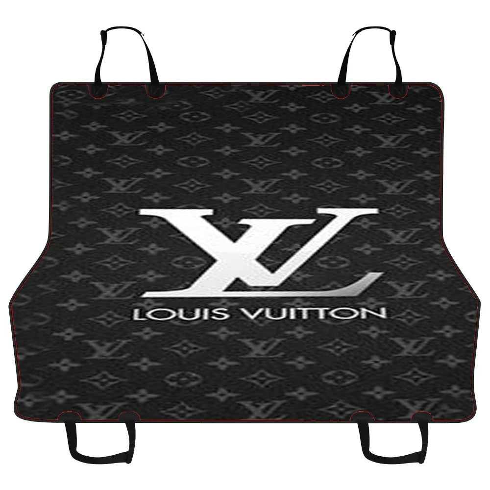 Louis Vuitton Grey Logo Car Pet Seat Cover