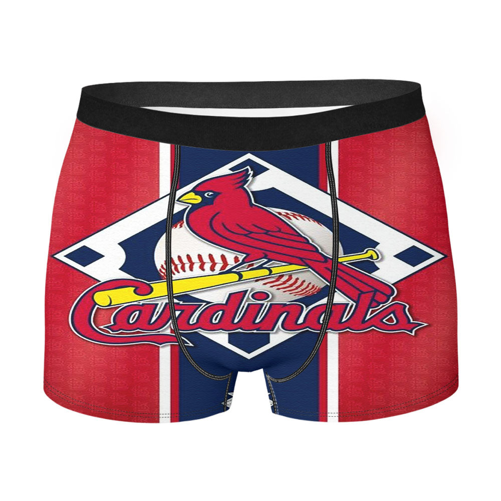 St Louis Cardinals Logo Jersey Men's Boxer Briefs