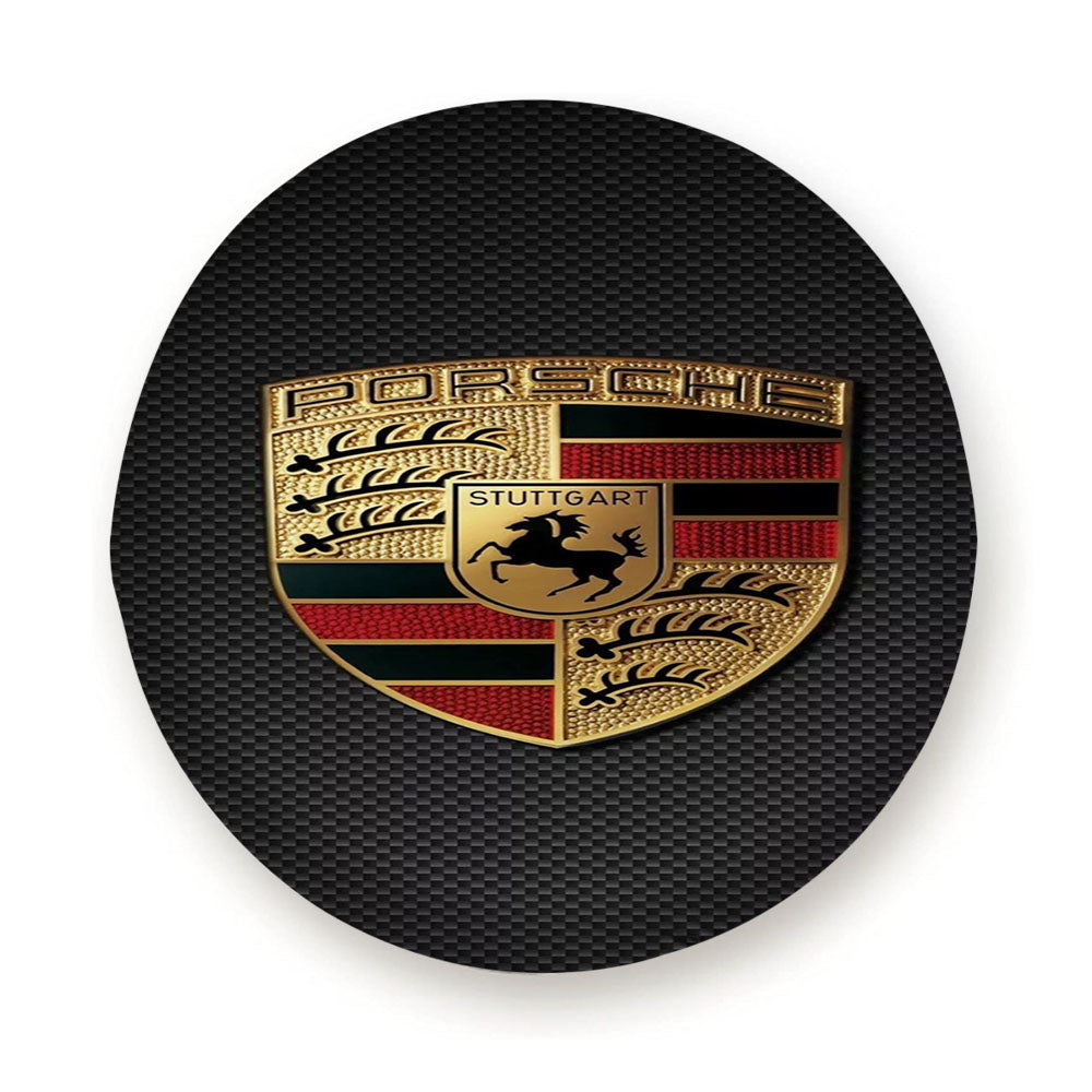 Porsche Logo Carbon Tire Cover